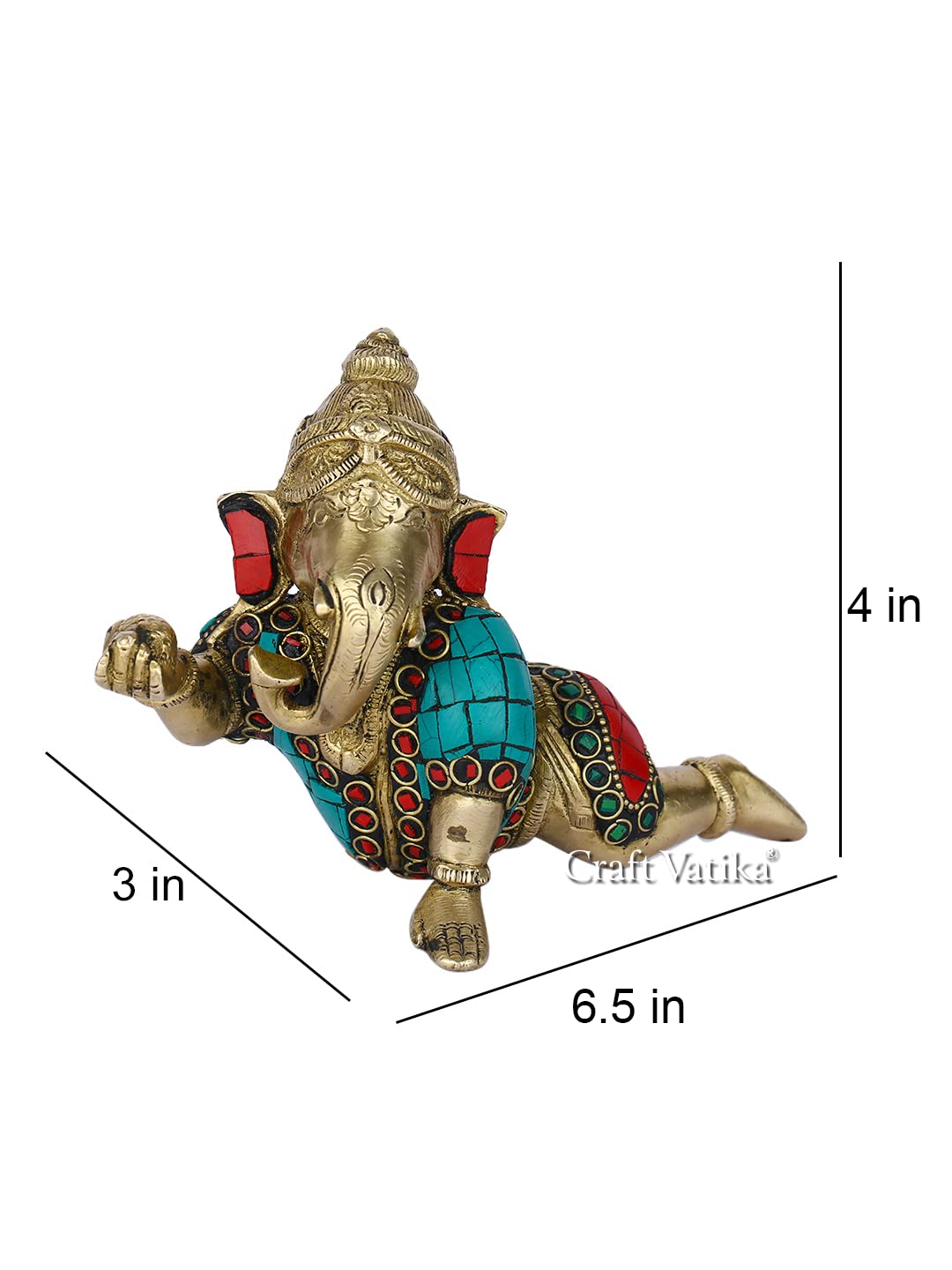 Brass Bala Ganesha Statue-ArtyCraftz.com
