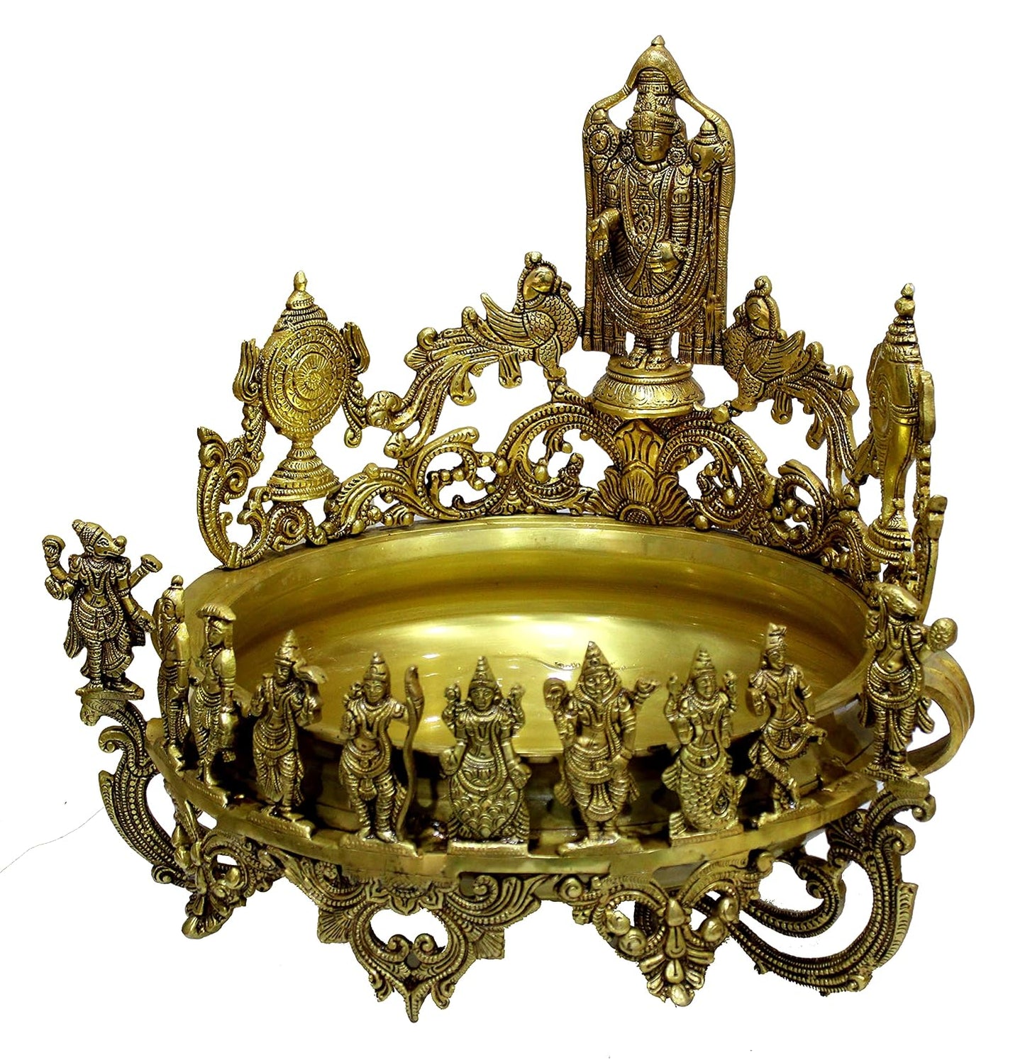 Brass Balaji With Dasavatar Urli