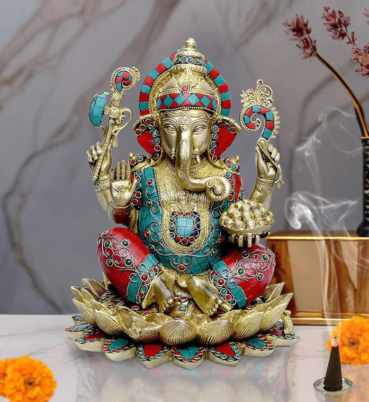 Brass Bhagwan Ganesha Height 11 Inches