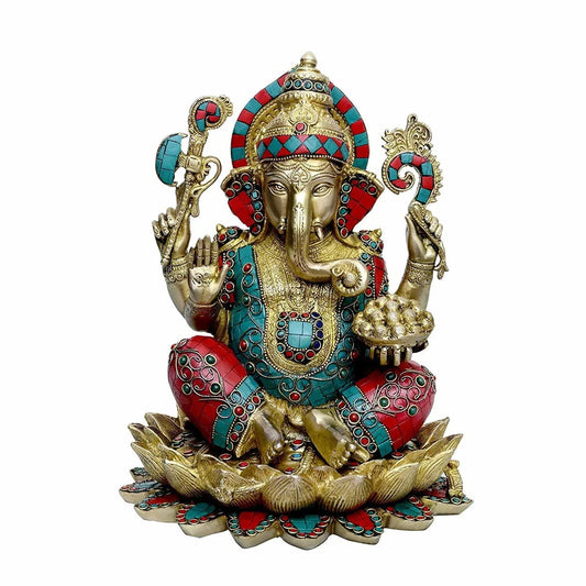Brass Bhagwan Ganesha Height 11 inches - ArtyCraftz.com