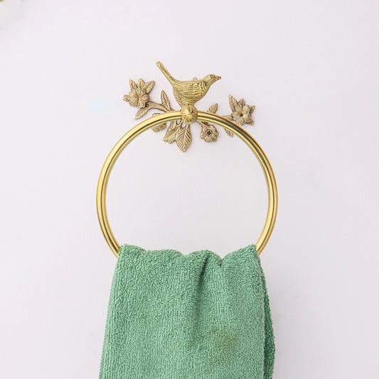 Brass Bird Towel Hanger-ArtyCraftz.com