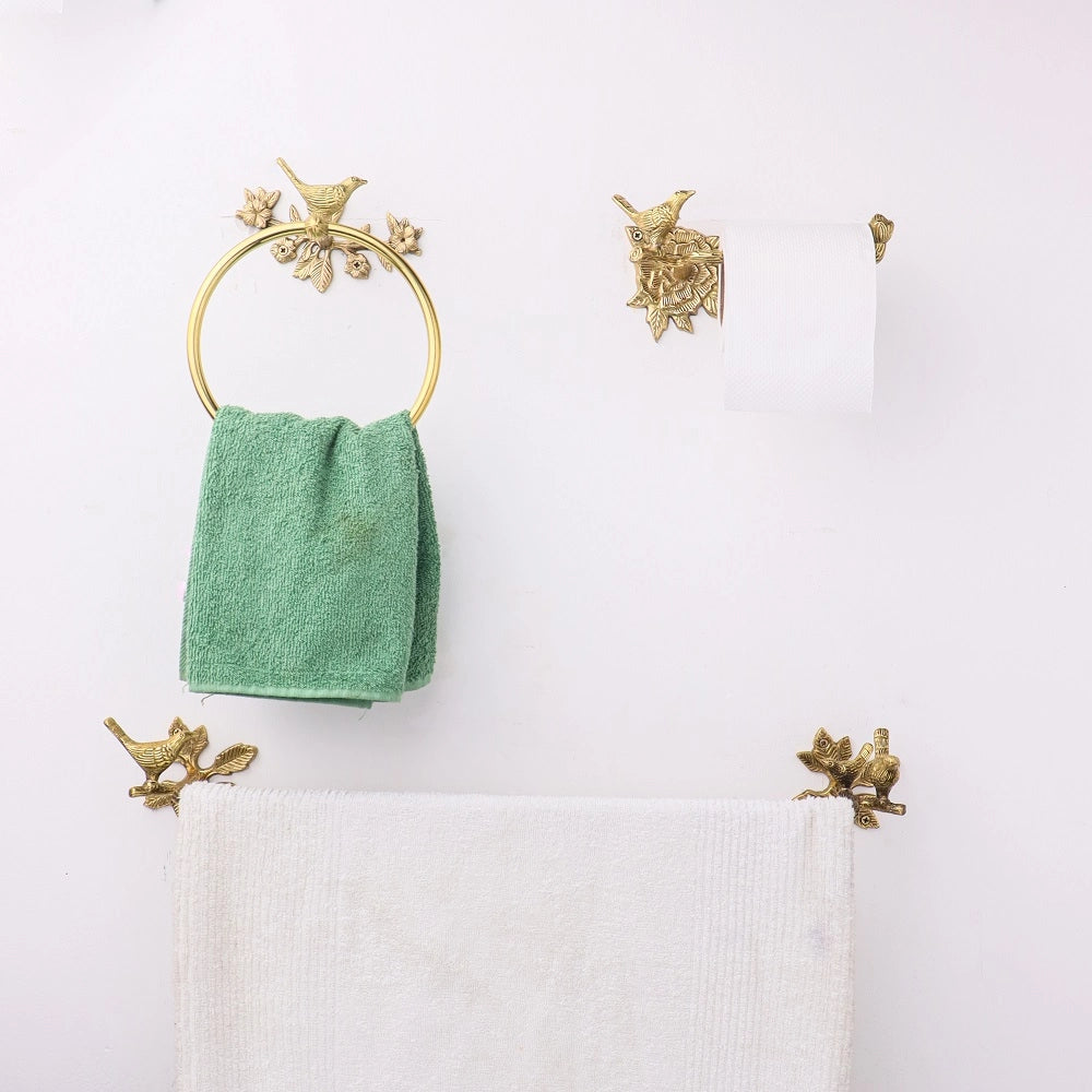 Brass Bird Towel Hanger-ArtyCraftz.com