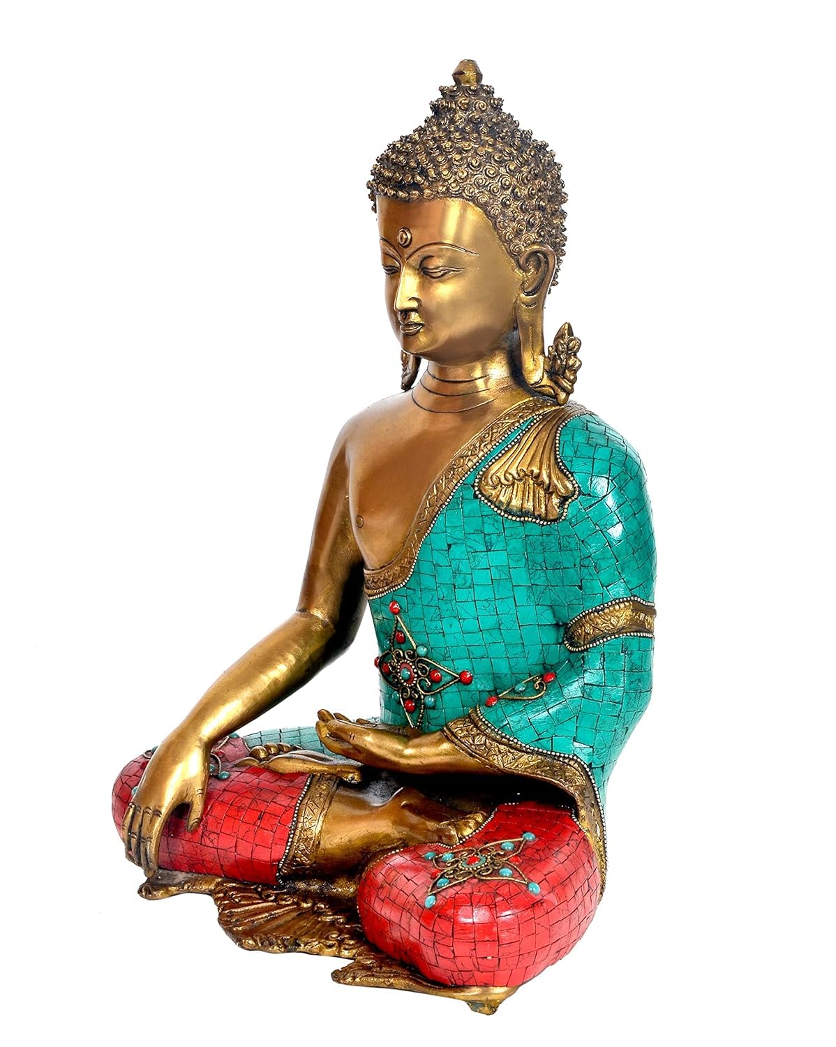 Brass Buddha Bhumisparsh Idol