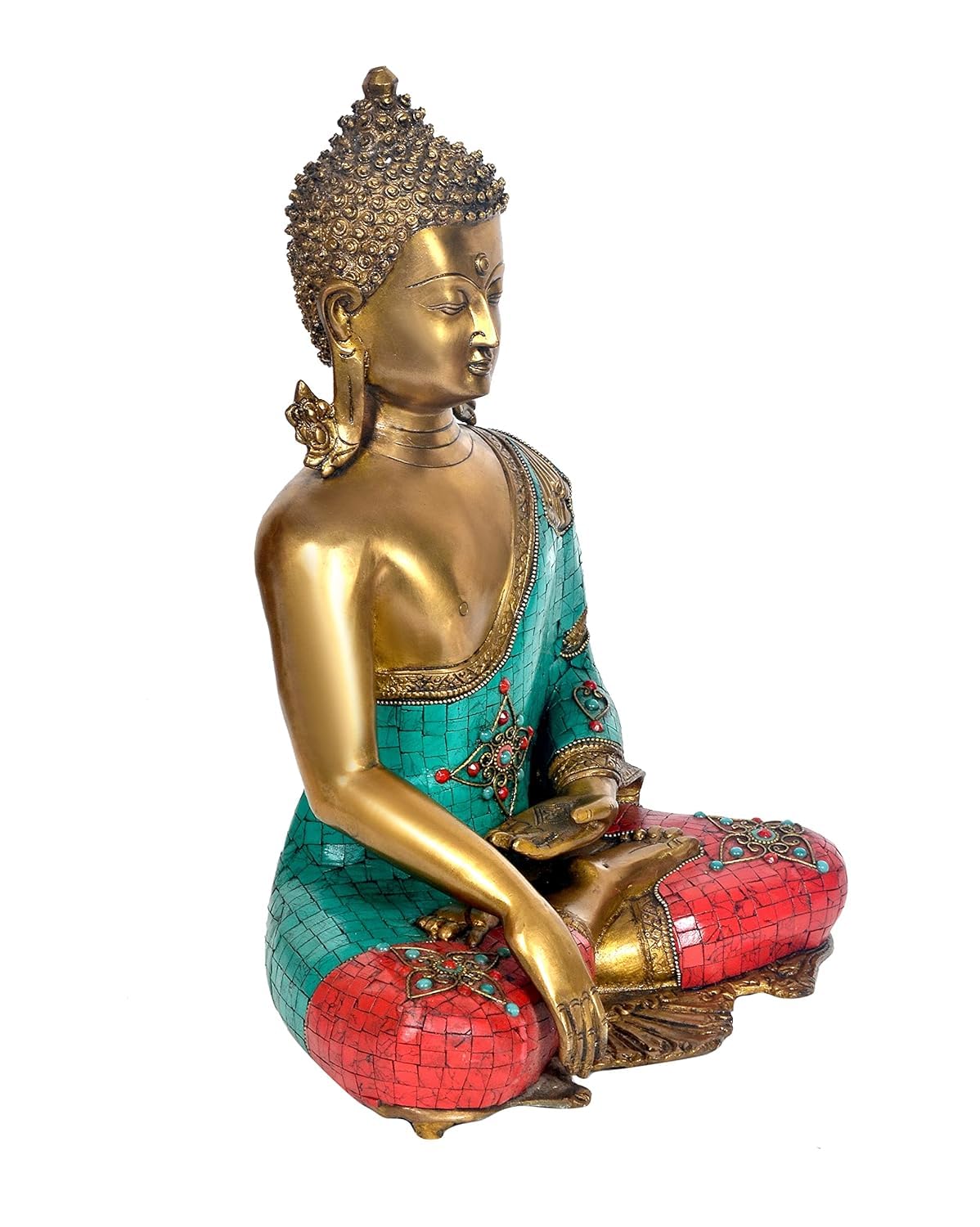 Brass Buddha Bhumisparsh Idol