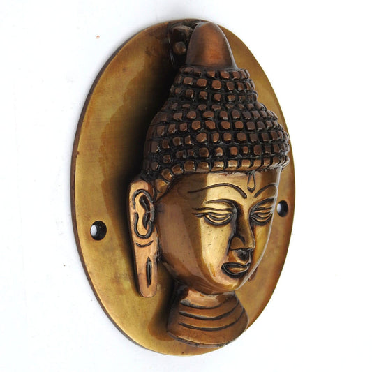 Brass Buddha Face Door Knocker - ArtyCraftz.com