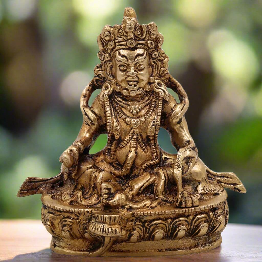 Brass Buddhist Kubera Idol-ArtyCraftz.com