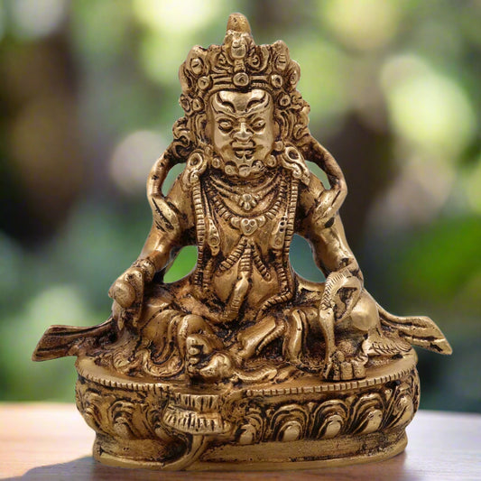 Brass Buddhist Kubera Idol-ArtyCraftz.com