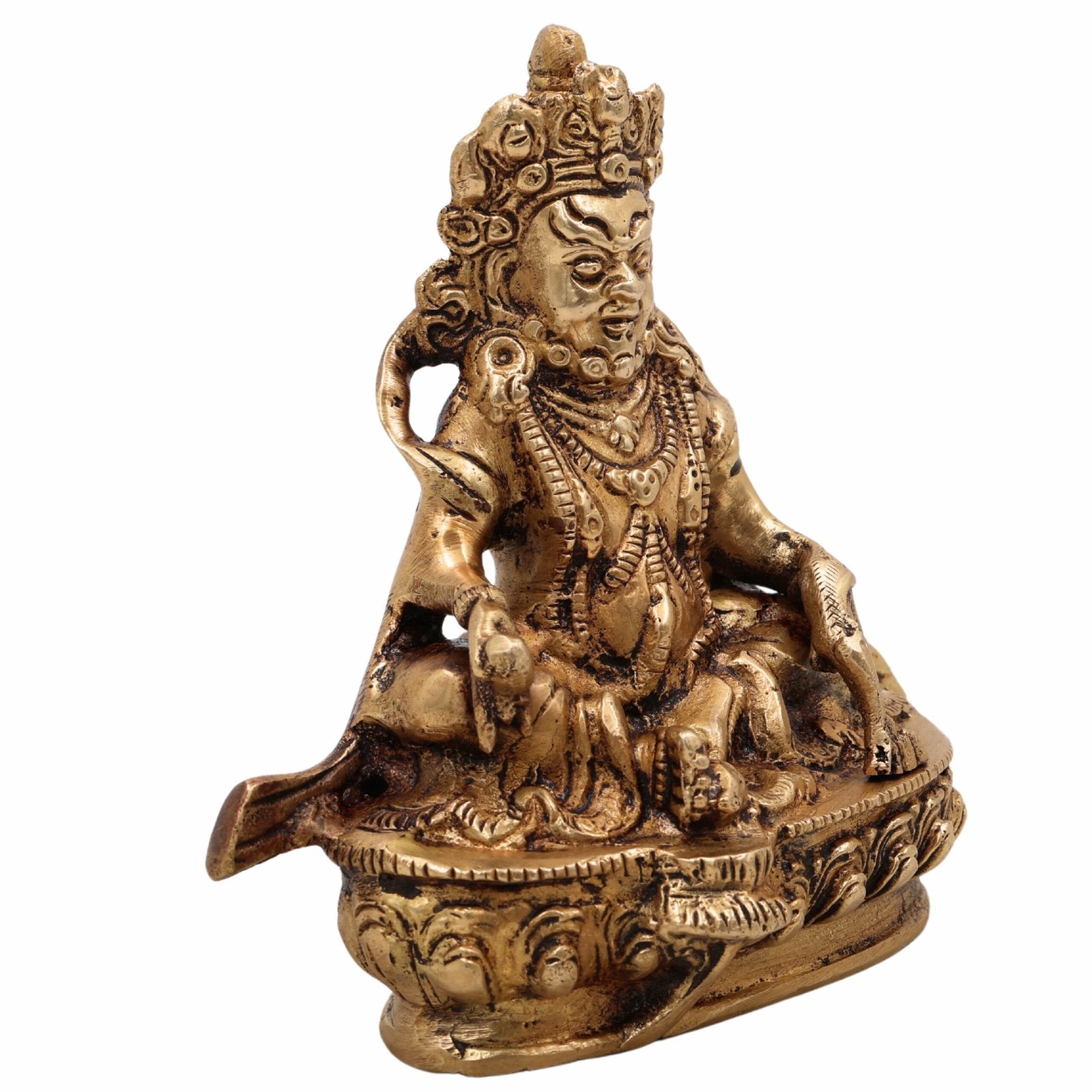 Brass Buddhist Kubera Idol-ArtyCraftz.com
