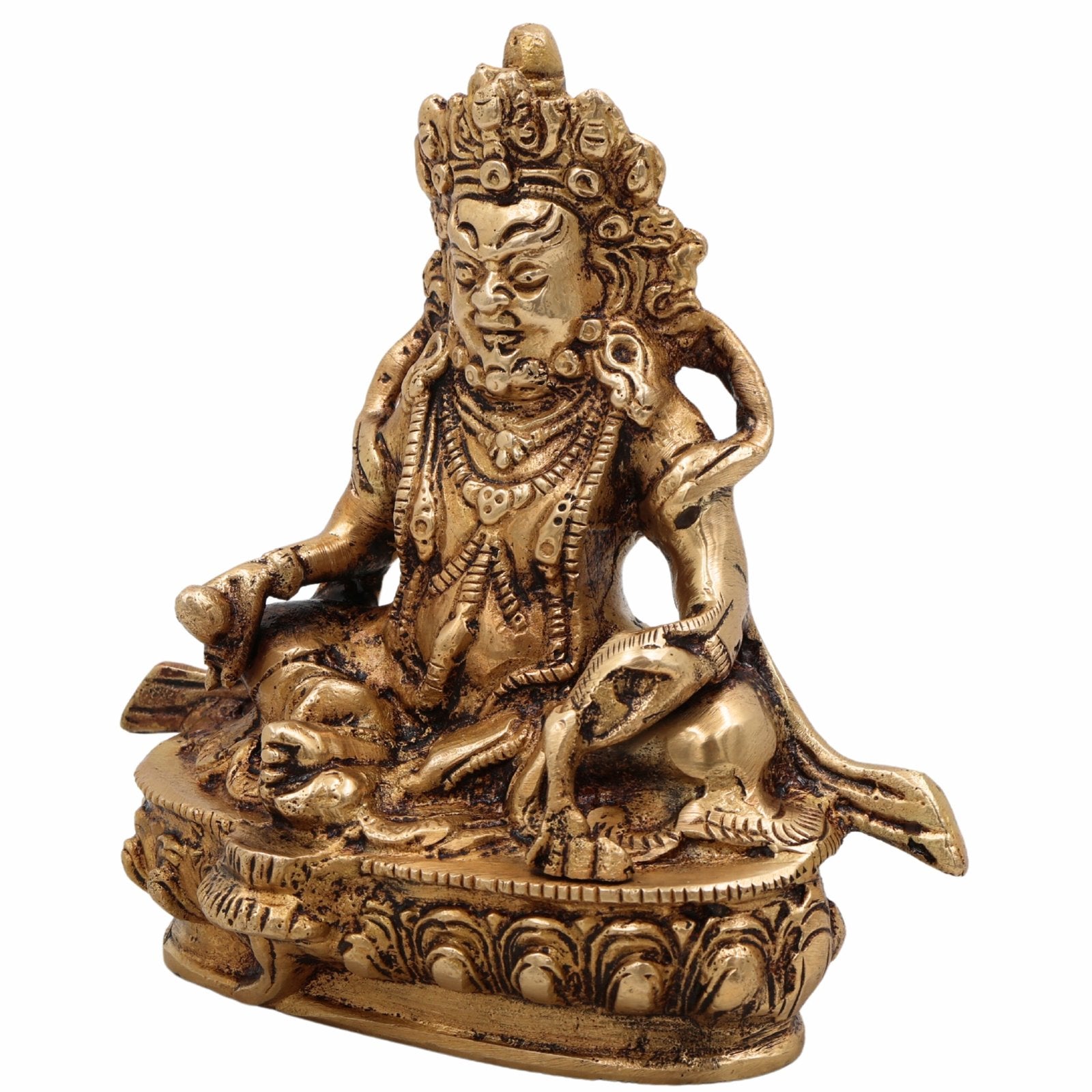 Brass Buddhist Kubera Idol-ArtyCraftz.com