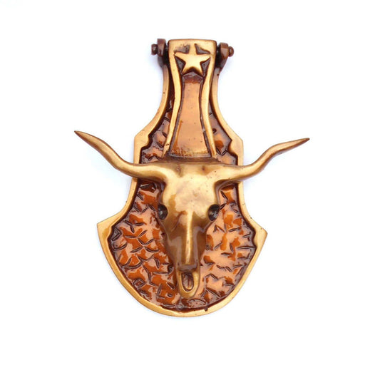 Brass Bull Face Door Knocker - ArtyCraftz.com