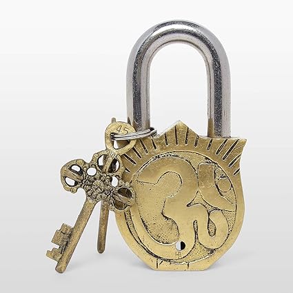 Brass Carved Ganesha Door PadLock