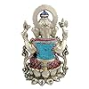 Brass Chaturbhuja Ganesha Wearing A Carved Dhoti