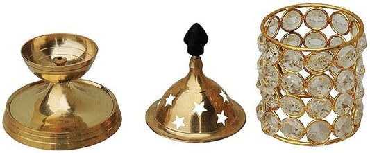 Brass Crystal Akhand Jyoti Diya For Diwali 