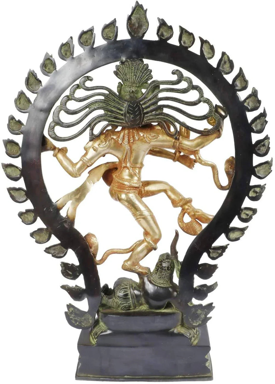 Brass Green colored Nataraja with Prabhavali