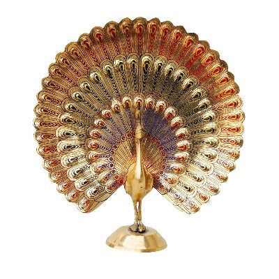 Brass Dancing Peacock Showpiece - ArtyCraftz.com