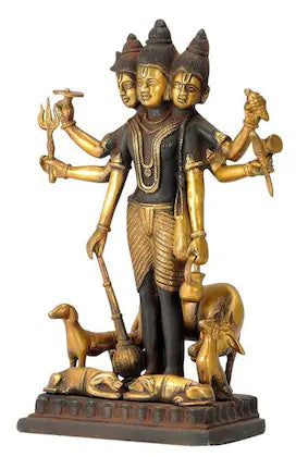 Brass Lord Dattatreya Statue -ArtyCraftz.com