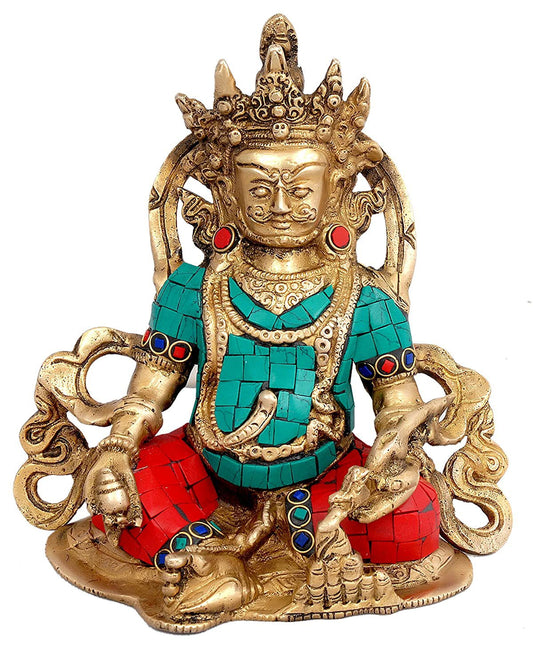 Brass Dhan Kuber, God of Wealth, Height : 6.75" - ArtyCraftz.com