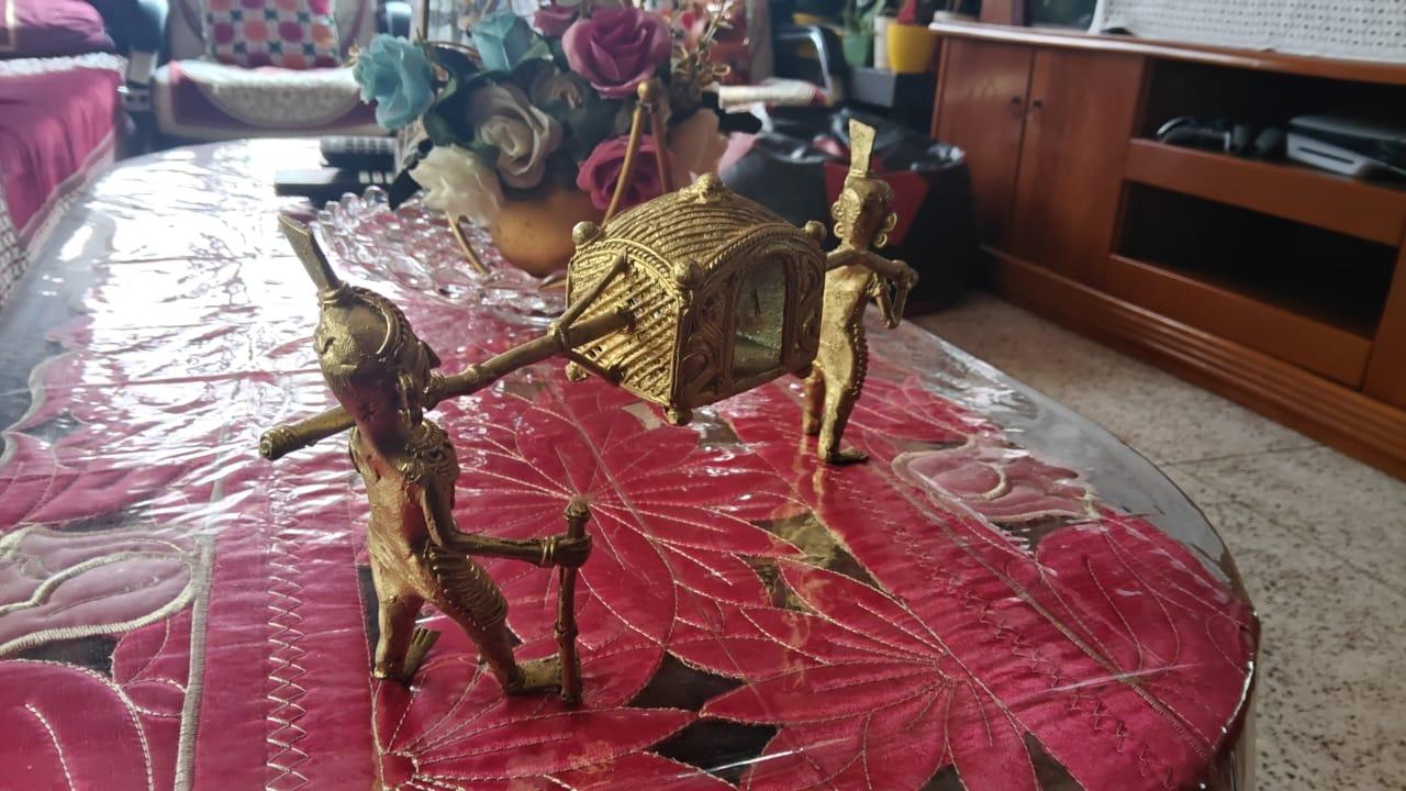 Brass Dhokra Art Royal Journey Showpiece Side View Live Image