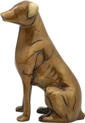 Brass Dog Statue Vastu and Feng Shui for Wealth and Good Luck 7.5 Inch - ArtyCraftz.com