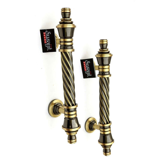 Brass Door Handle Set of 2 Piece (3.5 x 6 x 23 Cm) - ArtyCraftz.com
