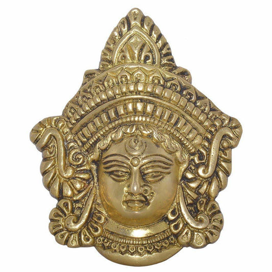 Brass Durga Face (Gold, Standard) - ArtyCraftz.com