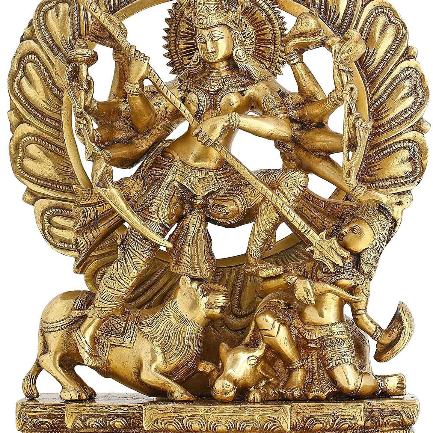 Brass Durga Mahishasura Mardini Idol-ArtyCraftz.com