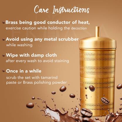 Brass Embossed Matt Indian Coffee Filter-ArtyCraftz.com