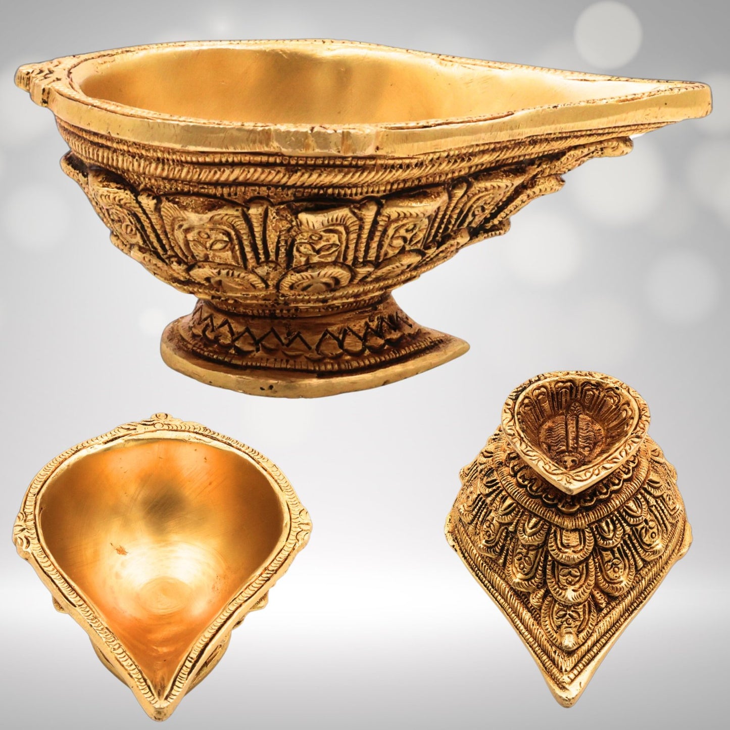 Brass Engraved Deepak-ArtyCraftz.com