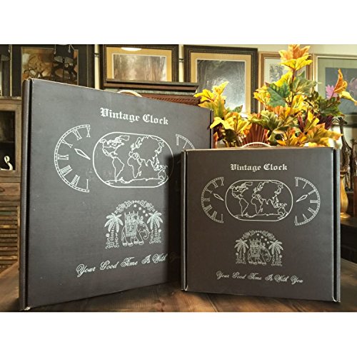 Brass Finish Metal Handcrafted One Side English Other Side Roman Number Railway Station Clock