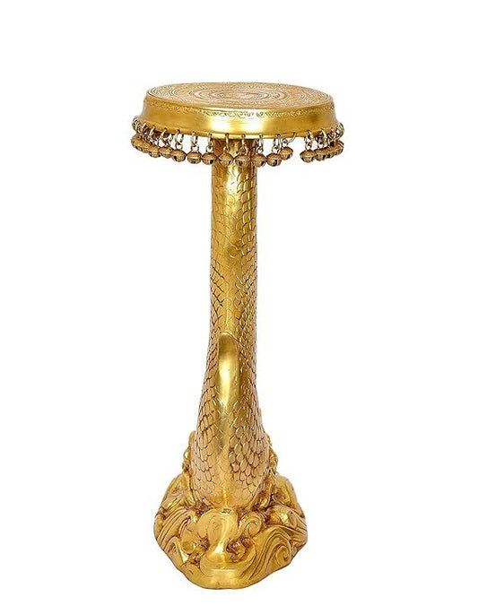 Brass Fish Design Decorative Stool -ArtyCraftz.com