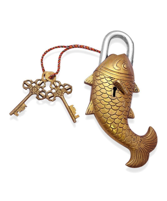 Brass Fish Shape Pad Lock -ArtyCraftz.com