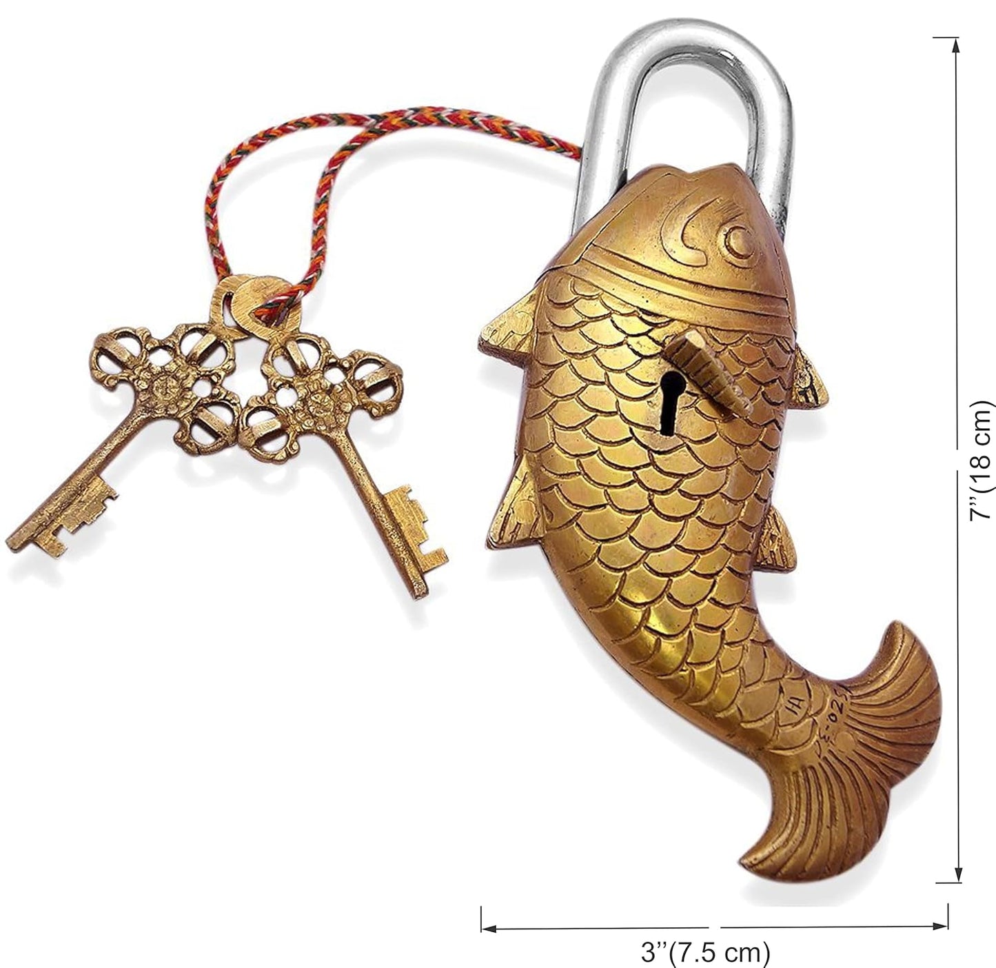 Brass Fish Shape Pad Lock -ArtyCraftz.com