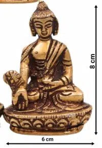 Brass Five Meditating Buddhas Idols-ArtyCraftz.com