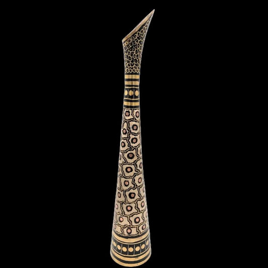 Brass Floral Printed Vase-ArtyCraftz.com