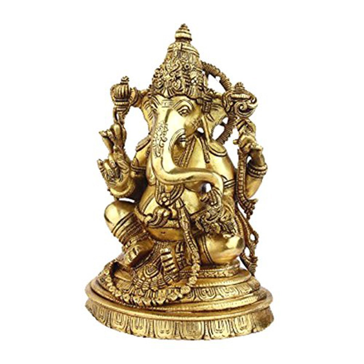 Brass Ganesh with Jewellery Statue