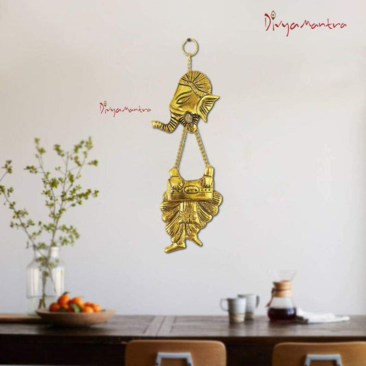 Brass Ganesha Entrance Wall Hanging