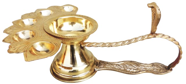 Brass Ganga Arti Diya-ArtyCraftz.com