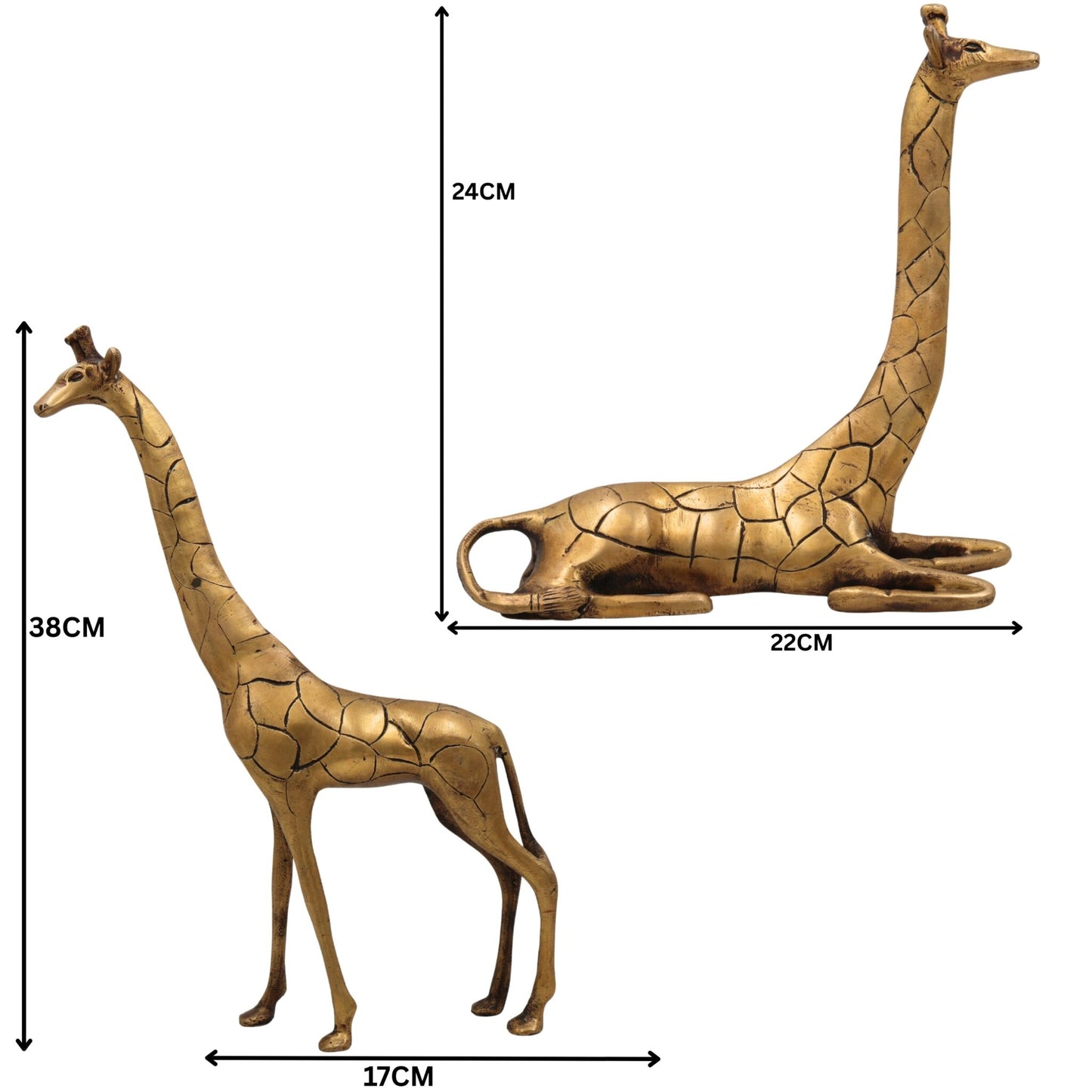 Brass Giraffe Decorative Showpiece-ArtyCraftz.com