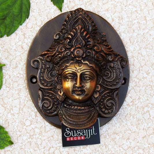 Brass Goddess Durga Face Door Knocker - ArtyCraftz.com