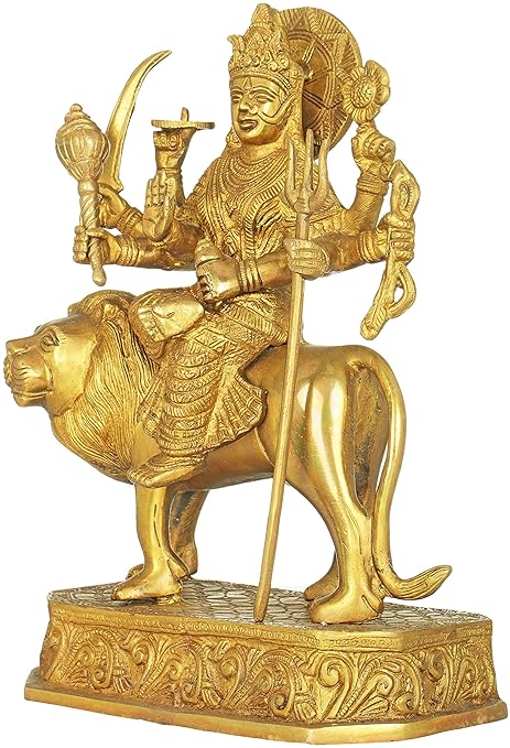 Brass Goddess Maa Durga Statue-ArtyCraftz.com