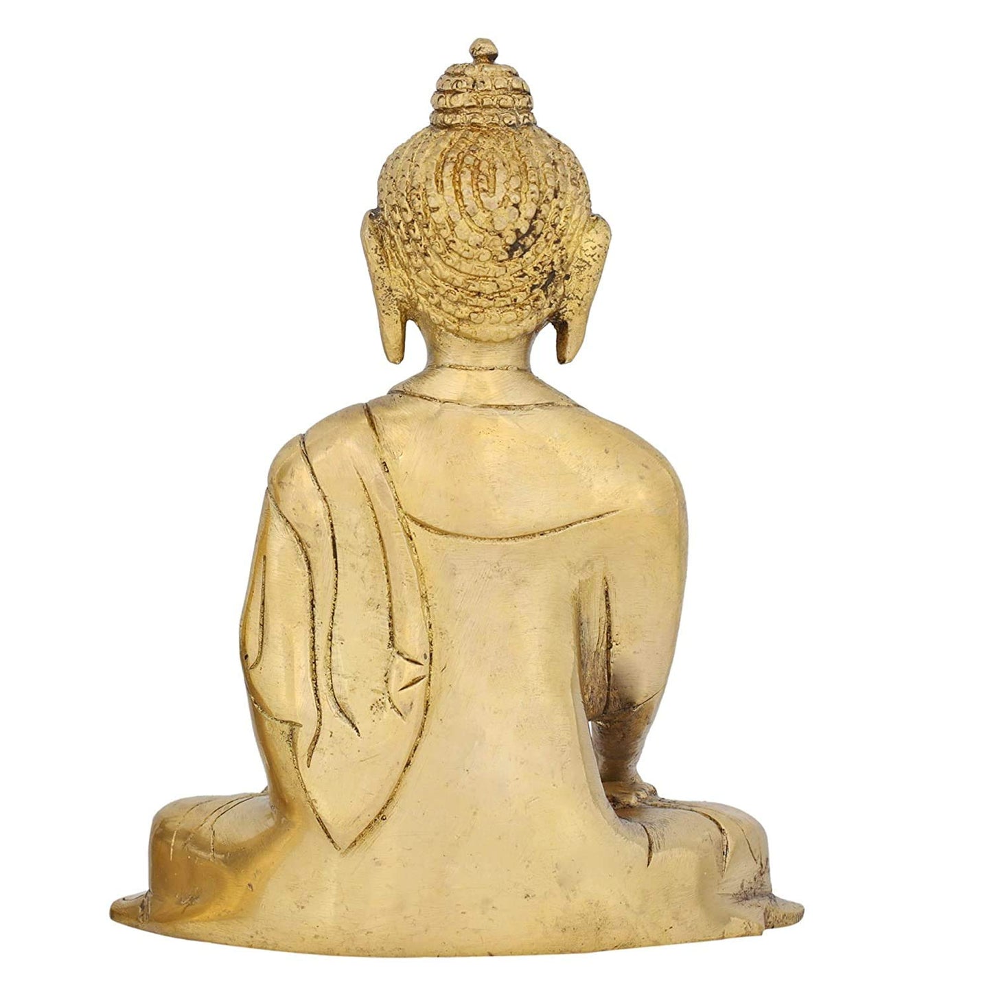 Brass Golden Buddha Bhumisparsh Statue