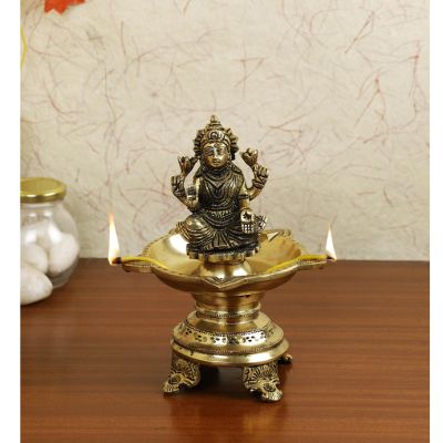 Brass Golden Lakshmi Diya