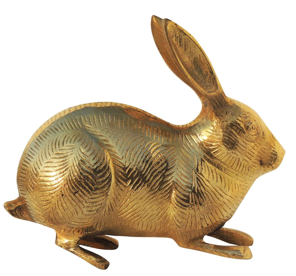Brass Golden Rabbit Showpiece-ArtyCraftz.com
