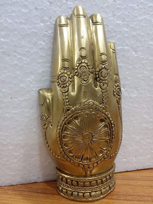 Brass Hand Ganesha Height 7 Inch - ArtyCraftz.com