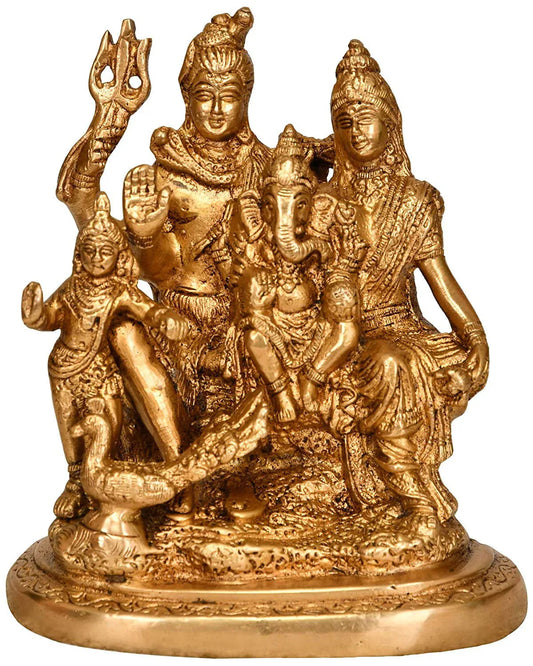 Brass Home Sparkle Antique Brass Shiva Family - ArtyCraftz.com