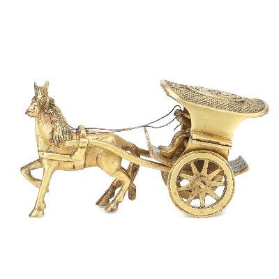 Brass Horse Cart Replica Showpiece - ArtyCraftz.com
