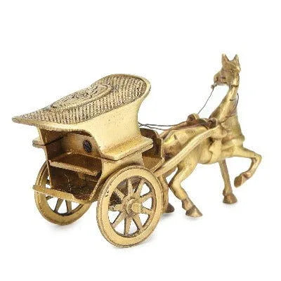 Brass Horse Cart Replica Showpiece - ArtyCraftz.com