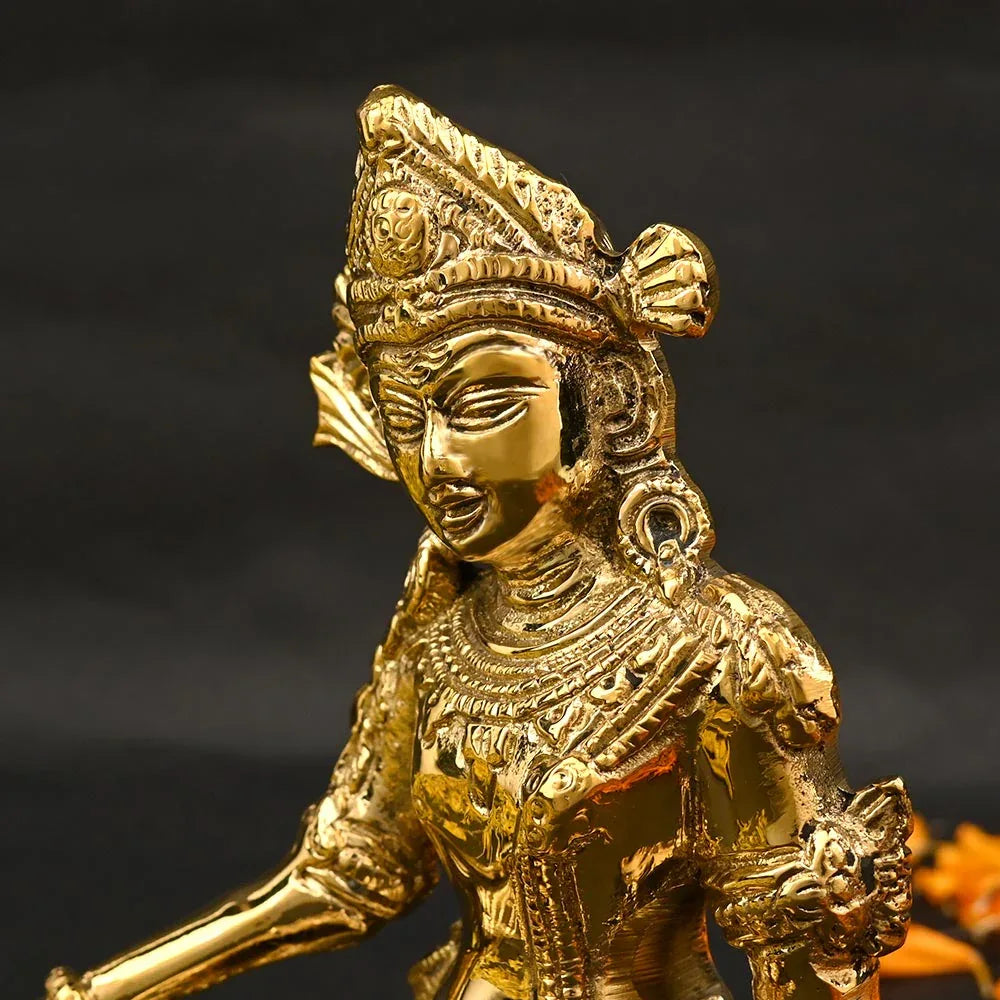Brass Indra Dev Statue Face