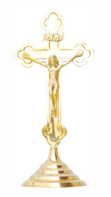 Brass Jesus On Cross Statue - ArtyCraftz.com