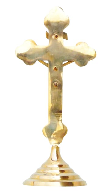 Brass Jesus On Cross Statue - ArtyCraftz.com